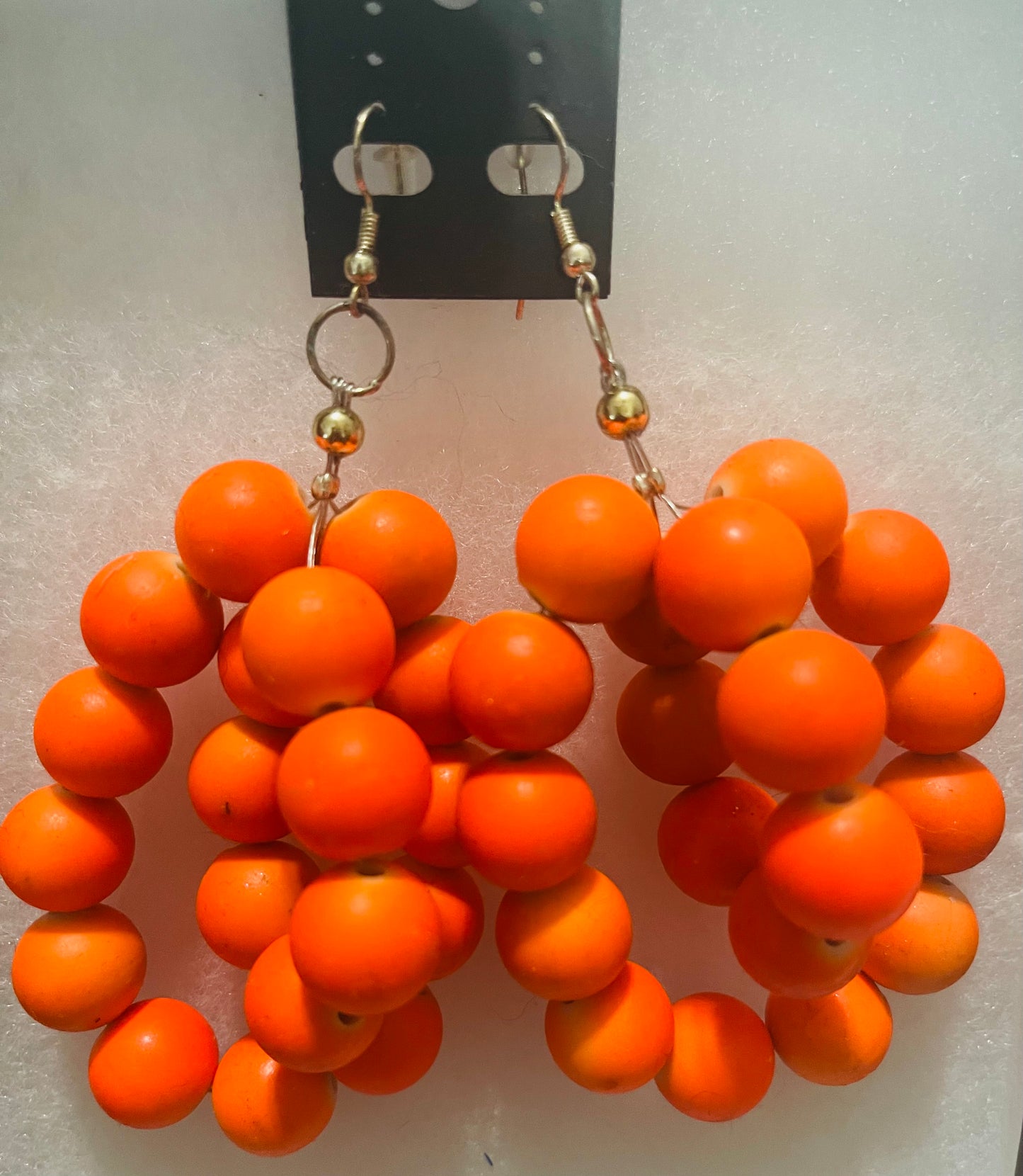 Chunky Neon Orange Earrings