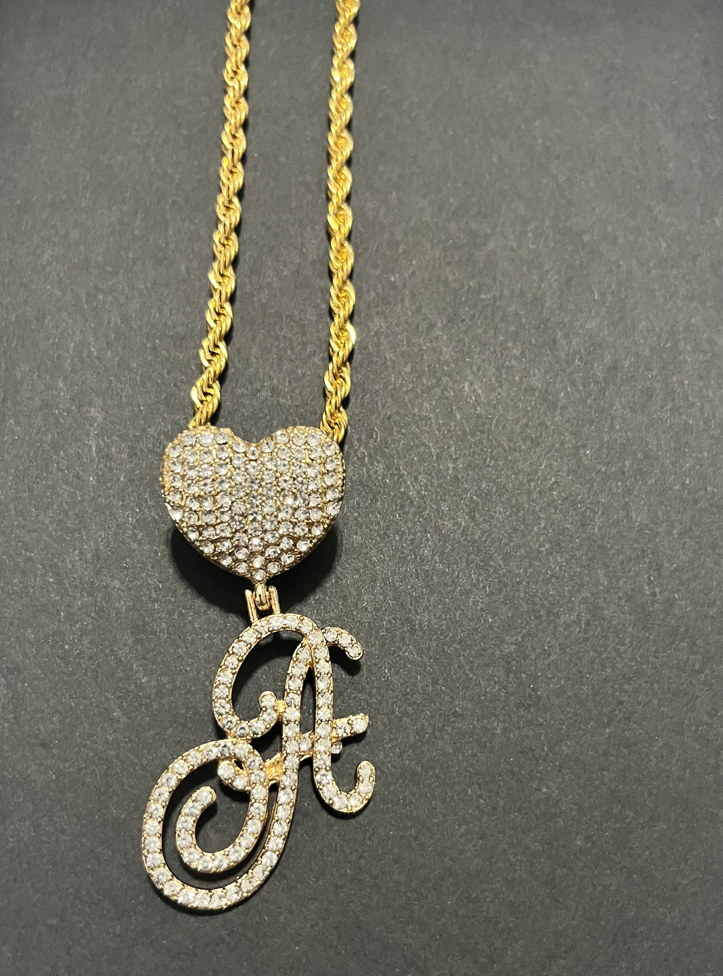 Rope Initial Necklace (A)