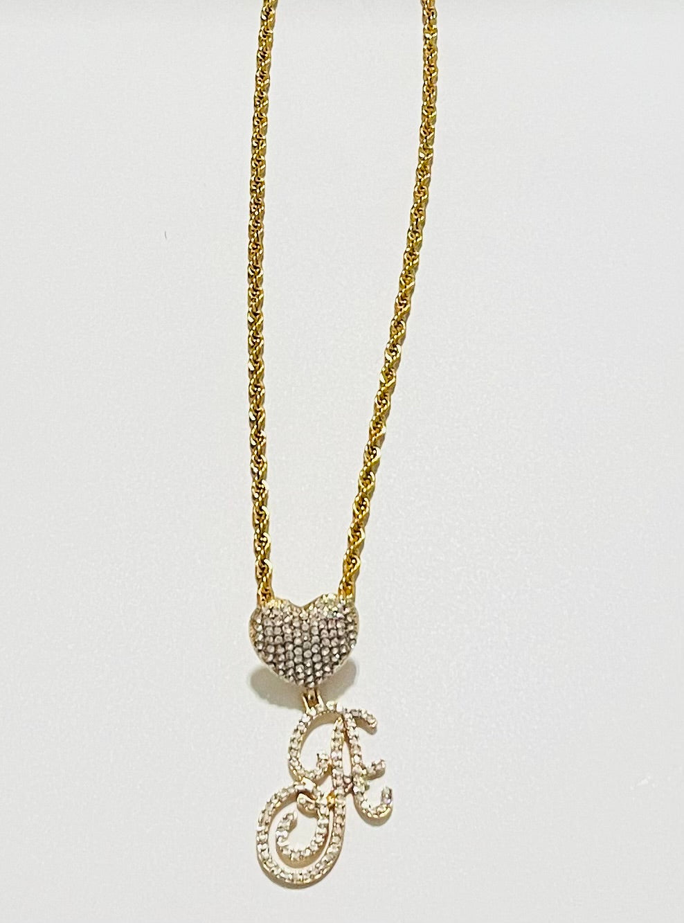 Rope Initial Necklace (A)