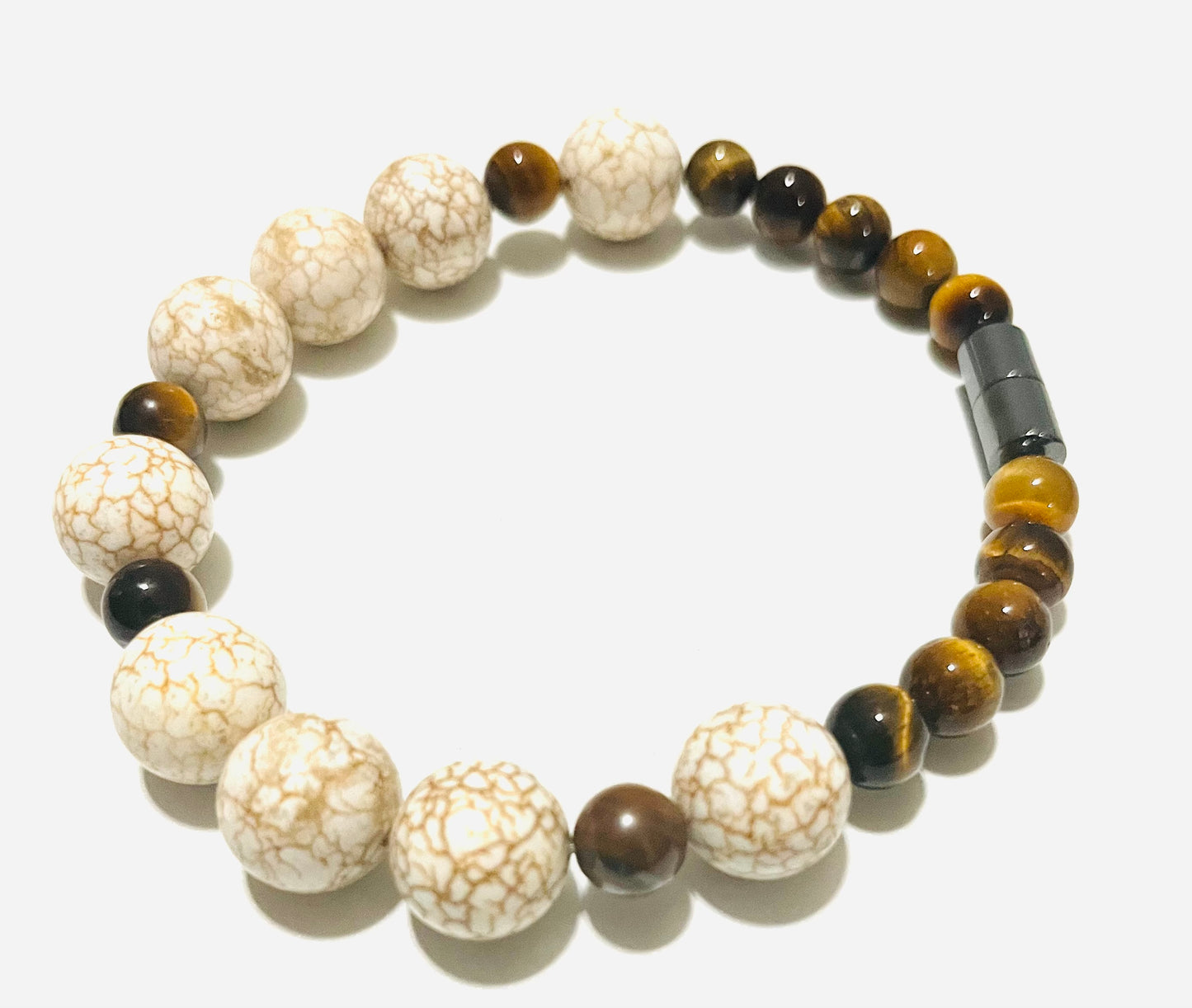 Magnesite and Tigers Eye Bracelet