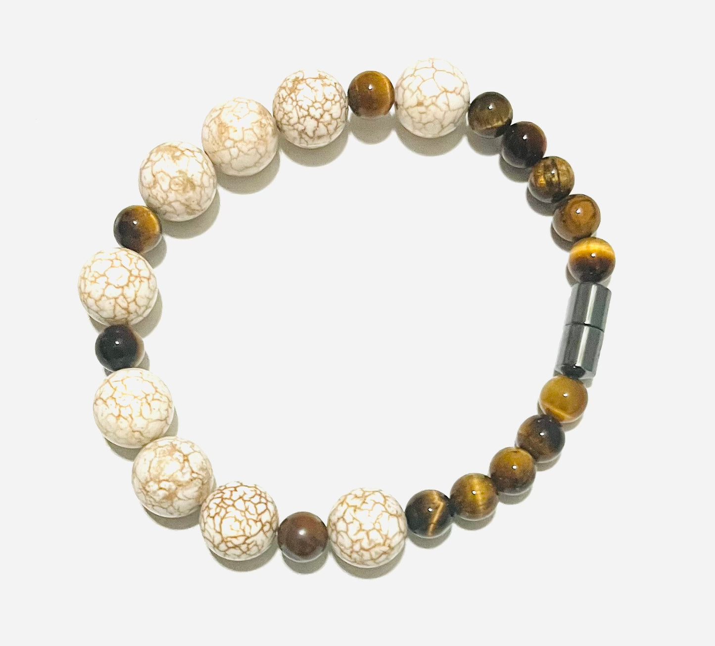 Magnesite and Tigers Eye Bracelet