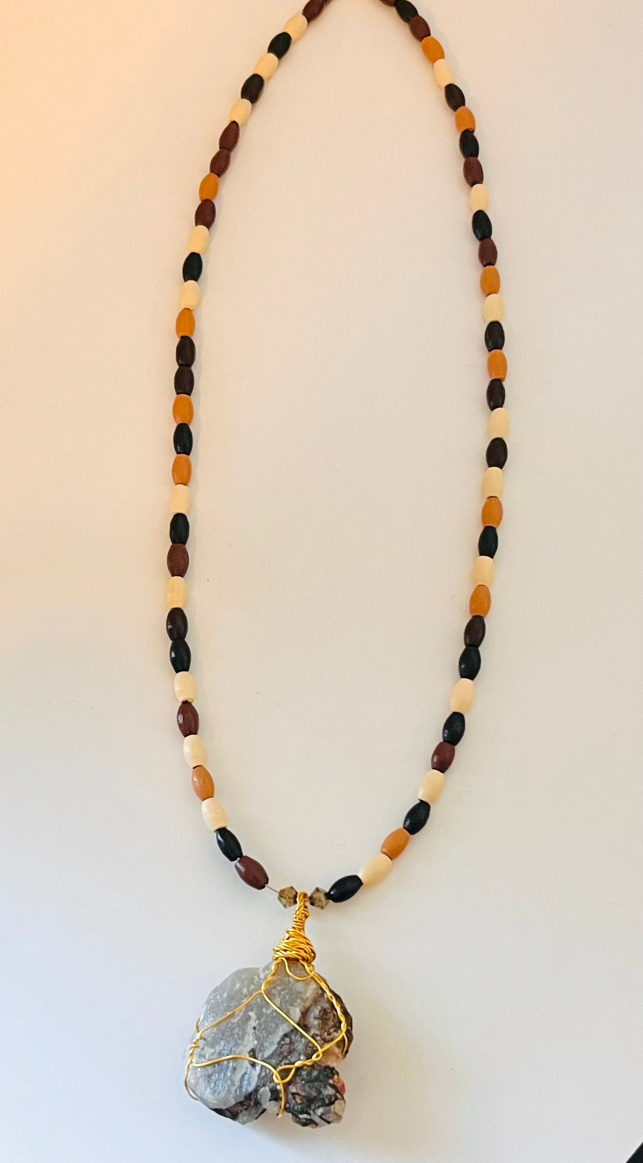 The Cornerstone Wood Beaded Necklace