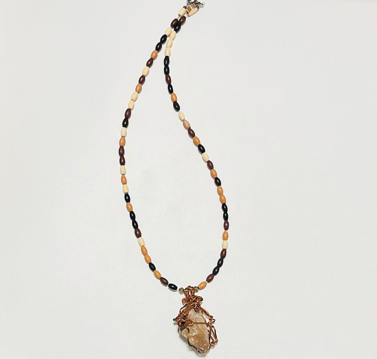 The Cornerstone Beaded Copper Wrapped Necklace