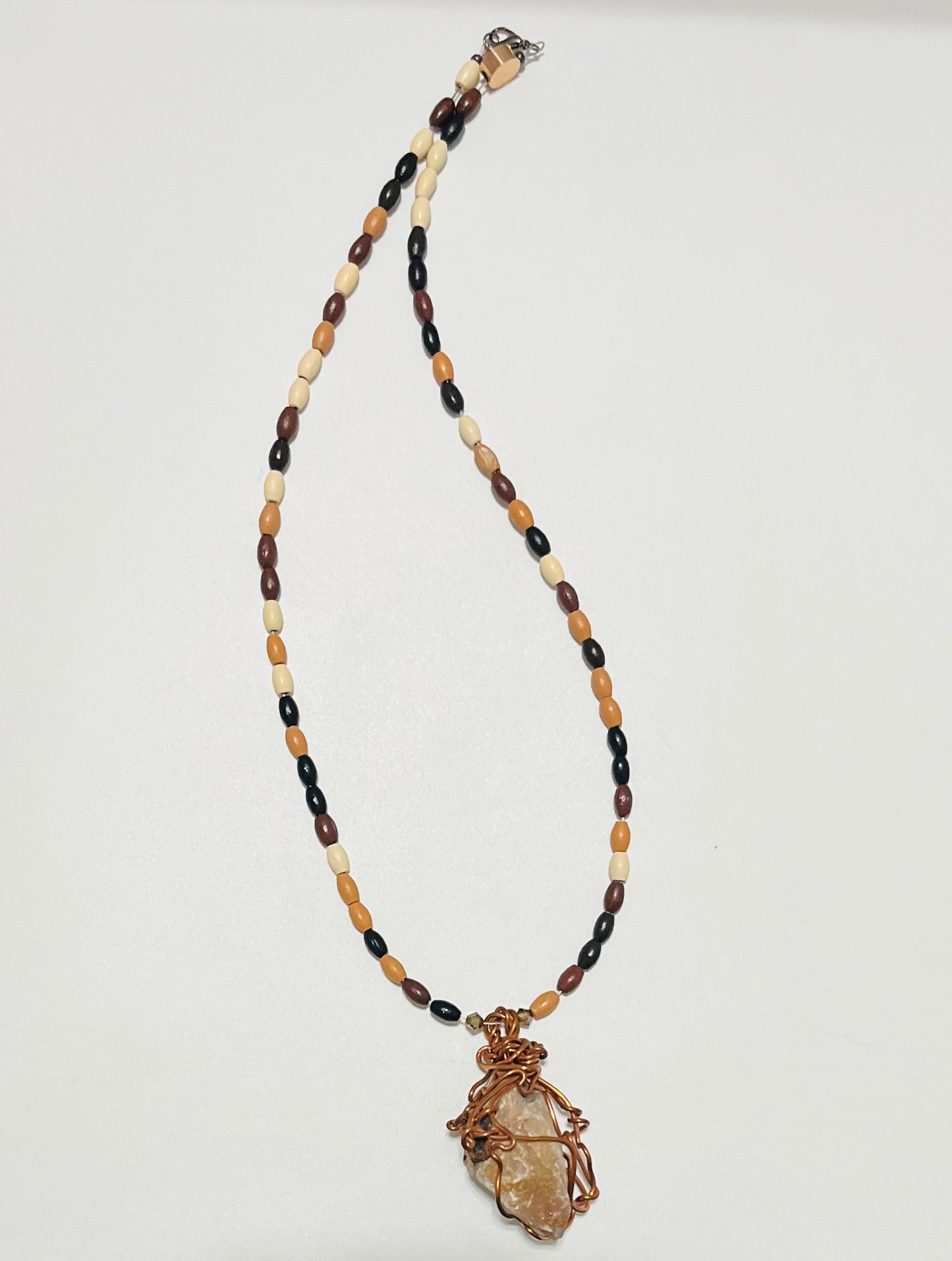 The Cornerstone Beaded Copper Wrapped Necklace